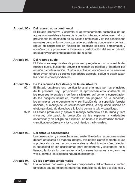 Ley General del Ambiente - CDAM - Ministerio del Ambiente