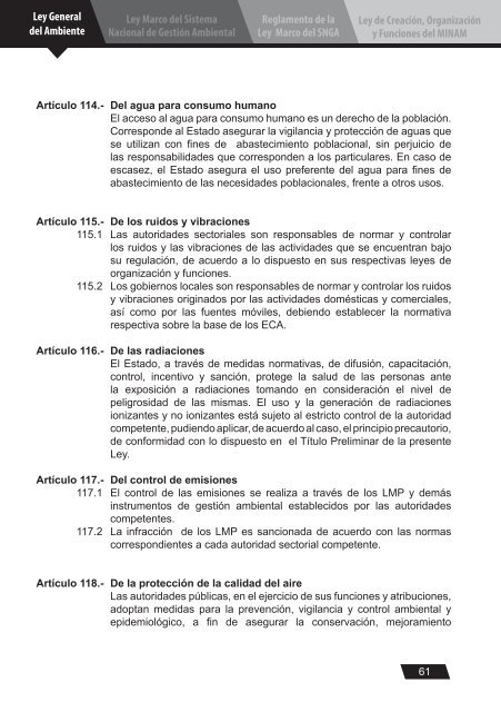 Ley General del Ambiente - CDAM - Ministerio del Ambiente