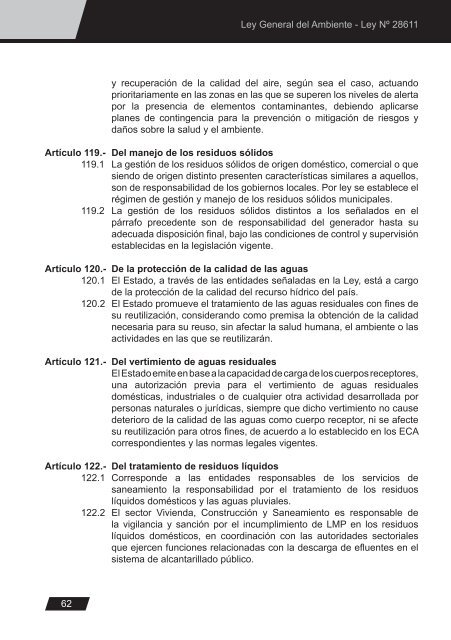 Ley General del Ambiente - CDAM - Ministerio del Ambiente