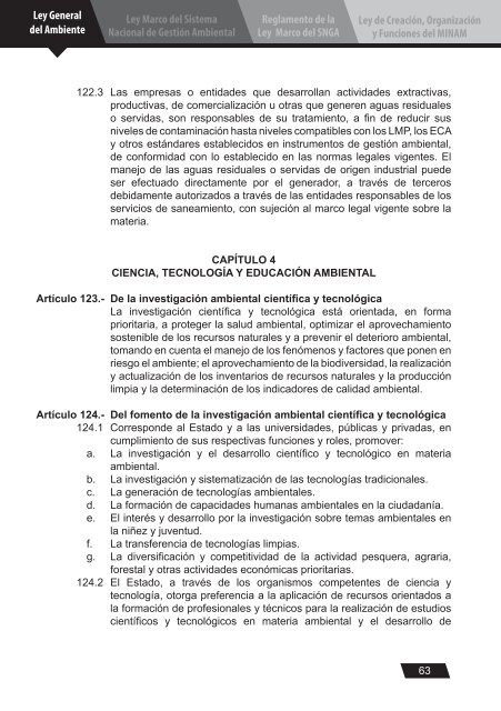 Ley General del Ambiente - CDAM - Ministerio del Ambiente