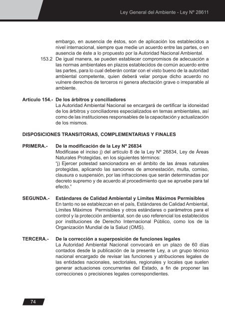 Ley General del Ambiente - CDAM - Ministerio del Ambiente