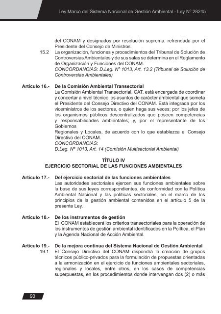 Ley General del Ambiente - CDAM - Ministerio del Ambiente