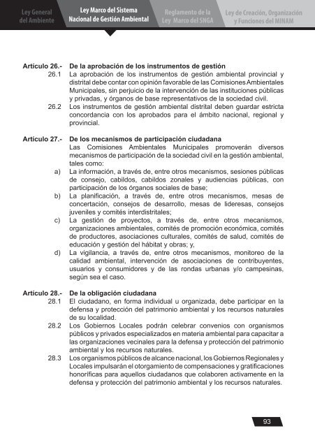 Ley General del Ambiente - CDAM - Ministerio del Ambiente