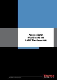 Accessories for HAAKE MARS and HAAKE RheoStress 6000