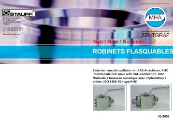 ROBINETS FLASQUABLES - STAUFF