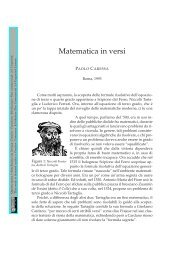 Matematica in versi - Paolo Caressa