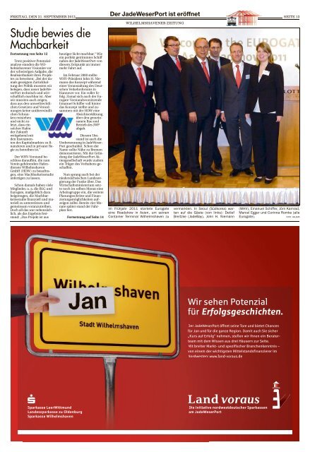 Der JadeWeserPort ist erÃ¶ffnet - Wilhelmshavener Zeitung