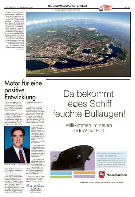 Der JadeWeserPort ist erÃ¶ffnet - Wilhelmshavener Zeitung