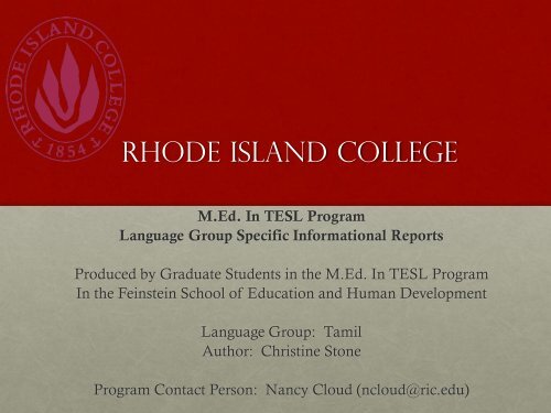 Tamil - RITELL