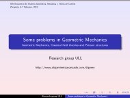 Some problems in Geometric Mechanics - Geometric Mechanics ...