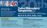 2013 Save the Date Postcard - Dallas Rhinoplasty Symposium