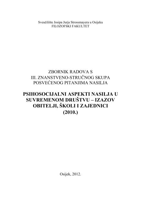 Zbornik radova s 3. skupa - Filozofski fakultet Osijek