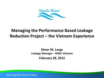 Managing the Performance Based Leakage ... - Iwa-waterloss.org