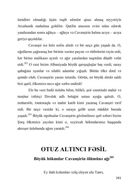 on üçüncü fəsil - Azərbaycan Tarixi Portalı