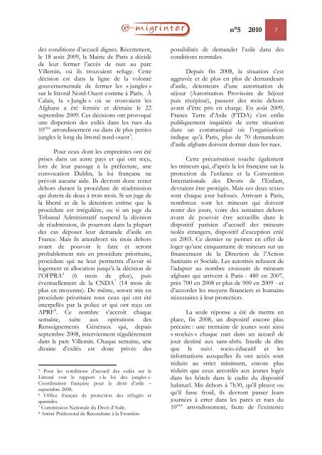 e-migrinter 2010 numÃ©ro 05 - Maison des Sciences de l'Homme et ...