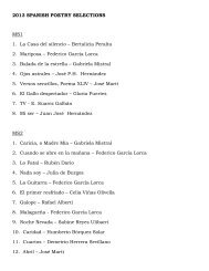 2013 SPANISH POETRY SELECTIONS MS1 1. La Casa del silencio ...