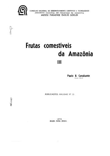 Pub Avul n33 1979 CAVALCANTE.pdf - Museu Paraense EmÃ­lio ...