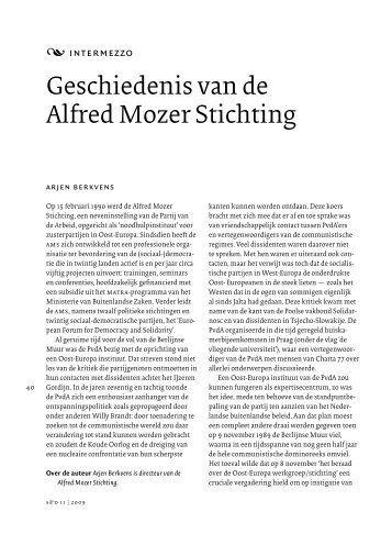 Geschiedenis van de Alfred Mozer Stichting