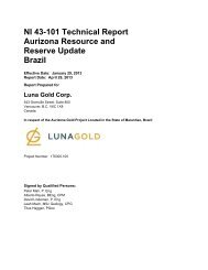 NI 43-101 Technical Report Aurizona Resource and ... - Luna Gold