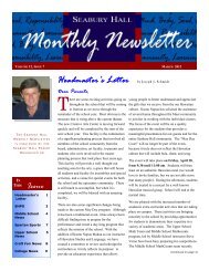 March 2012 Newsletter - Seabury Hall