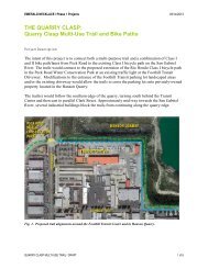 Quarry Clasp Multi-Use Trail and Bike Project - Watershed ...