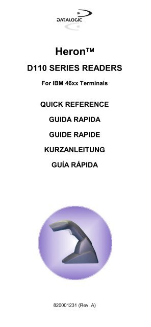 Datalogic Heron D110 Quick Reference Guide - The Barcode ...
