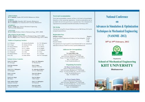 (NASOME-2012). - KIIT University