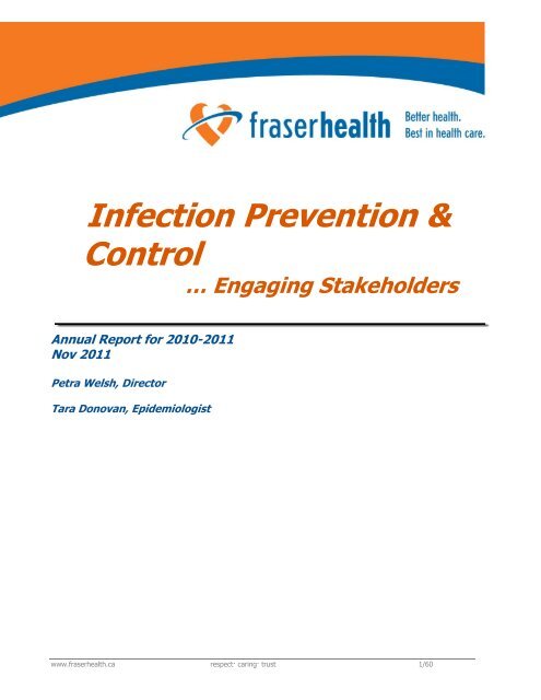 Infection Control 2010 2011 Fraser Health Authority