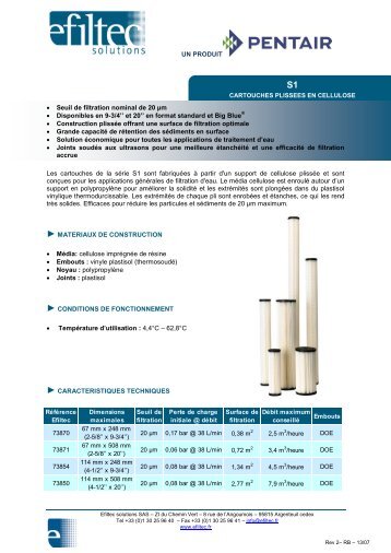 S1 - Efiltec solutions