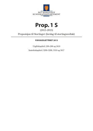 Prop. 1 S (2012â2013) - Regjeringen.no