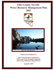 Elko County Nevada Water Resource Management Plan 2007