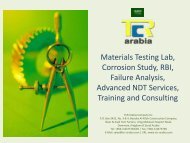 Materials Testing Lab, Corrosion Study, RBI, Failure ... - TCR Arabia