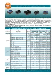 IC-Transformer Selection guide (Quick Reference) - Talema India