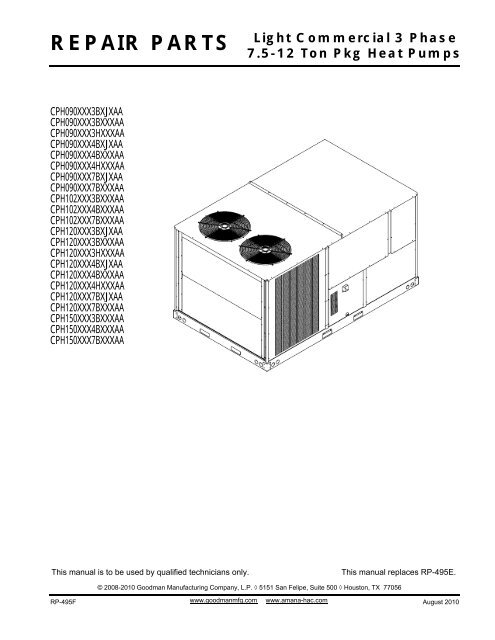 Goodman Heat Pump Parts List