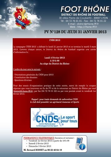 PV NÂ°128 DU JEUDI 31 JANVIER 2013