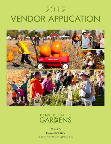 VENDOR APPLICATION - Denver Botanic Gardens