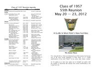 Reunion Guide - USMA Class of 1957