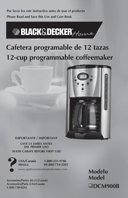 Cafetera programable de 12 tazas 12-cup programmable coffeemaker