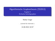 Algorithmische Graphentheorie (SS2013) - Lehrstuhl Informatik 1