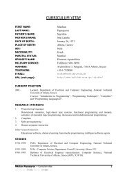 Curriculum Vitae - Software Engineering Laboratory