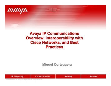 Avaya IP Communications Overview Interoperability ... - PacketBase