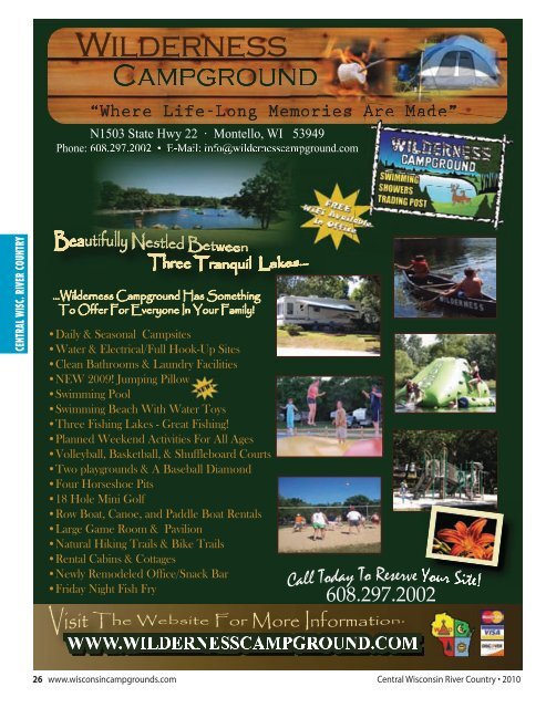 Campground Directory - Wisconsin Department of Tourism