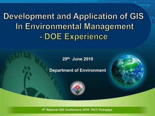 Development And Application Of GIS In Environmental Management