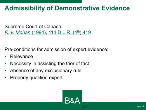 Expert Demonstrative Evidence - Bogoroch & Associates