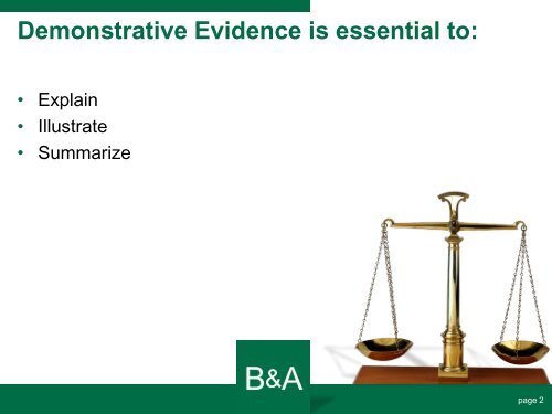 Expert Demonstrative Evidence - Bogoroch & Associates