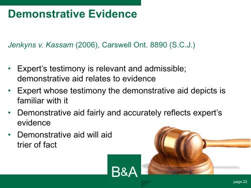 Expert Demonstrative Evidence - Bogoroch & Associates