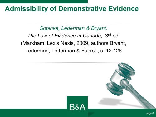 Expert Demonstrative Evidence - Bogoroch & Associates