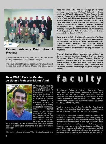 Faculty News - Mechanical, Materials and Aerospace Engineering