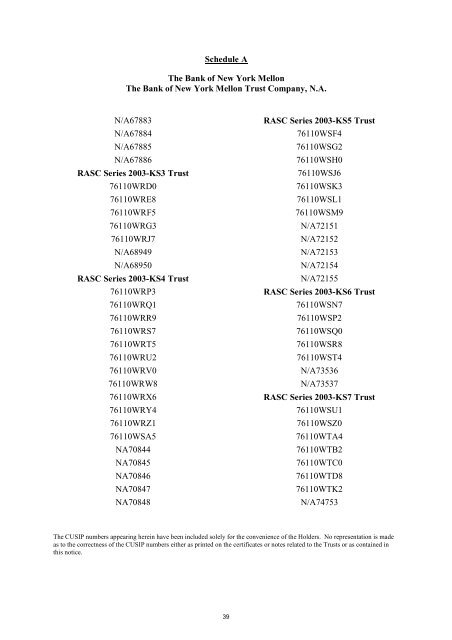 Schedule