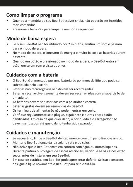 RobÃ´ de piso programÃ¡vel adequado para crianÃ§as GUIA DO ... - TTS